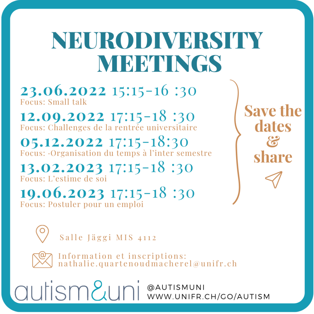 Mis ricorde Hauptgeb ude Autism Uni Fribourg